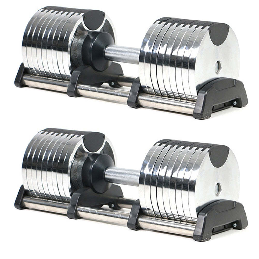 Plated Adjustable Dumbbell Set

