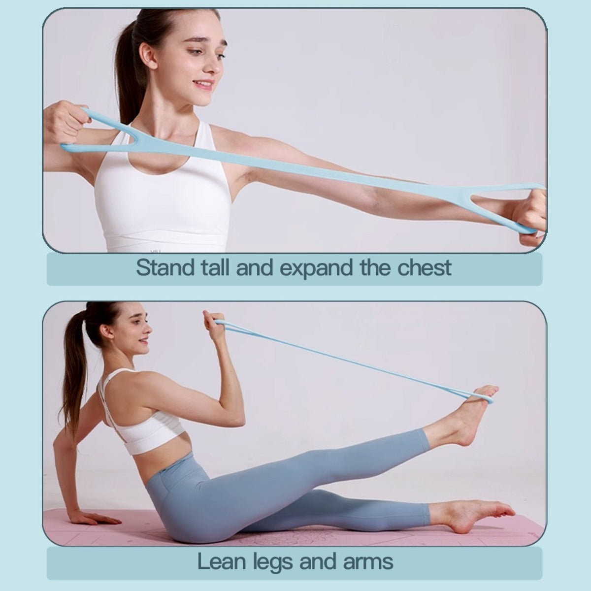 Three-piece 8-character silicone set for legs and glutes.
