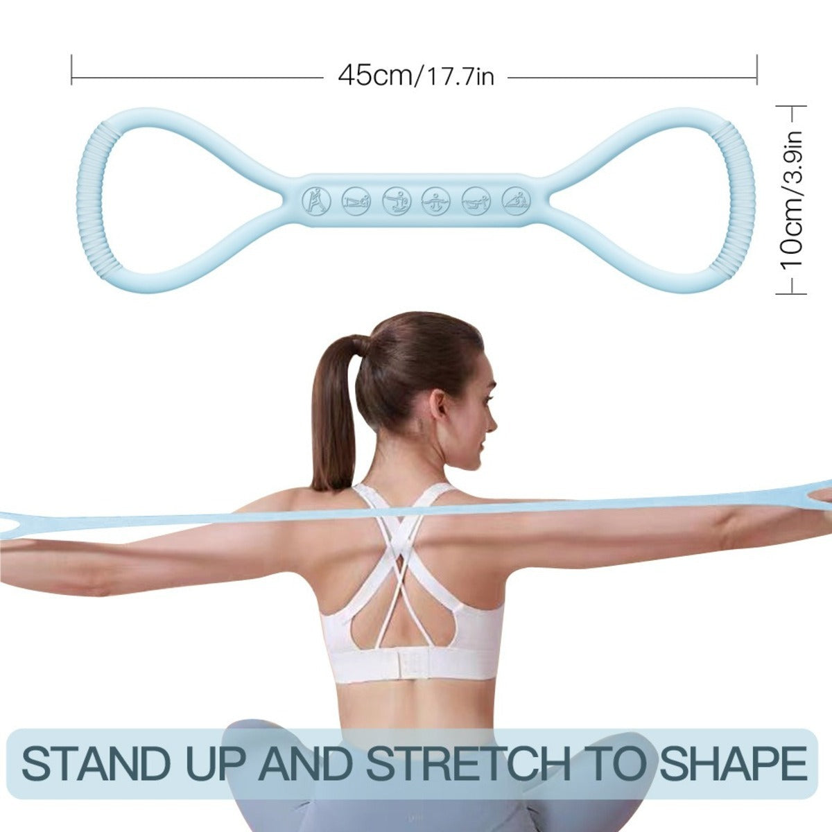 8-figure puller bands in three resistance levels.

